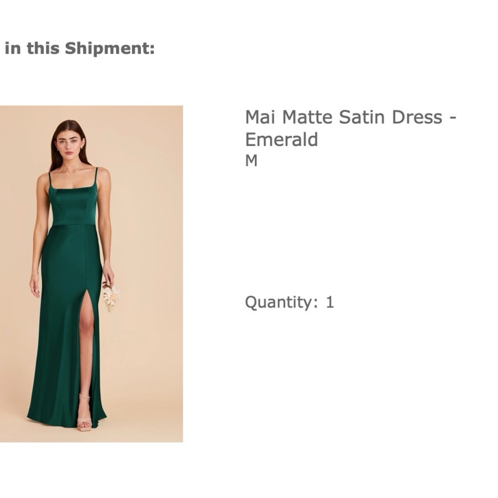 Matte Satin Dress - Emerald